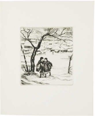 Юдовин Соломон Борисович. Подборка из 7 гравюр серии «Былое» с досок